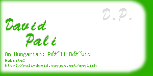 david pali business card